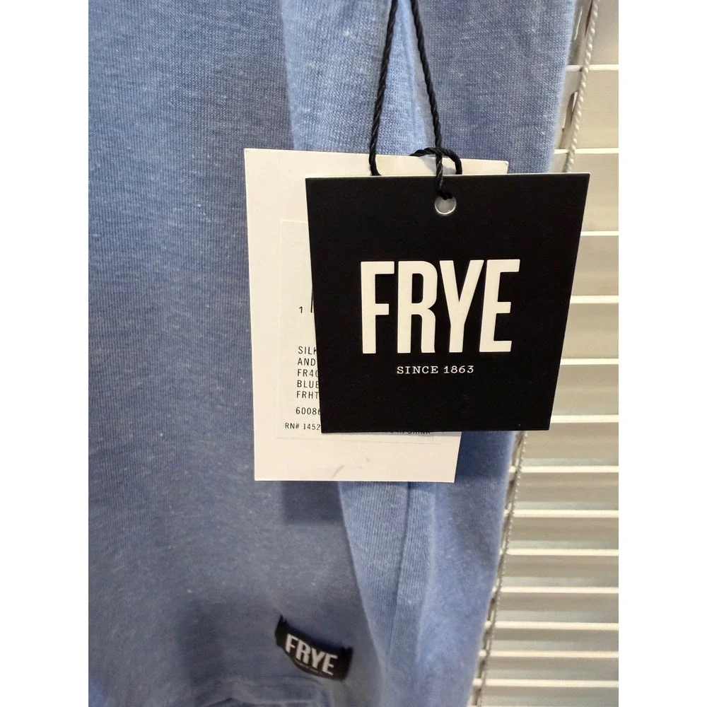 Frye Mens Premium Sleepwear T-Shirt Blue Heather Short Sleeve Crew Neck Large
